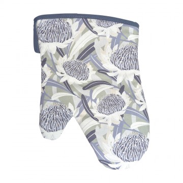 Oven Mitt | Waratah Blue | Cotton